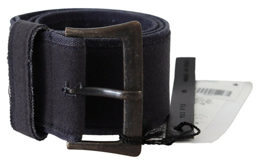 Ermanno Scervino Elegant Navy Blue Leather Waist Belt