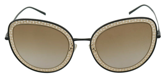 Dolce & Gabbana Chic Black Gold Gradient Sunglasses