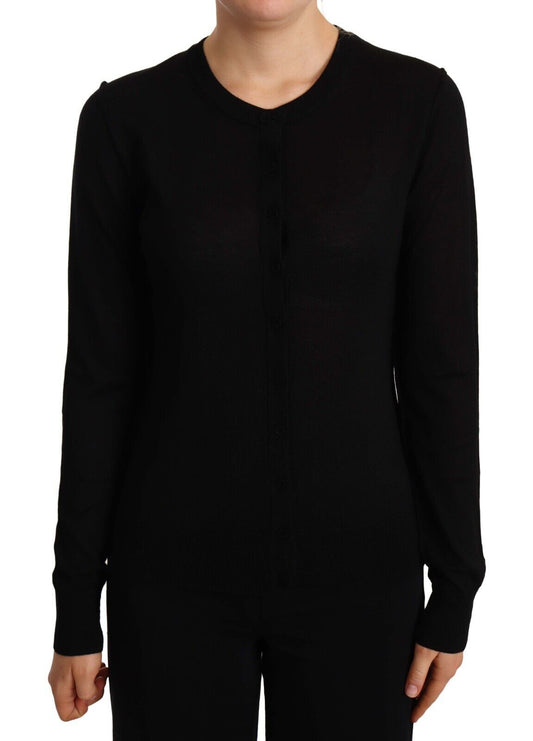 Dolce & Gabbana Black Crewneck Pullover STAFF Sweater Wool