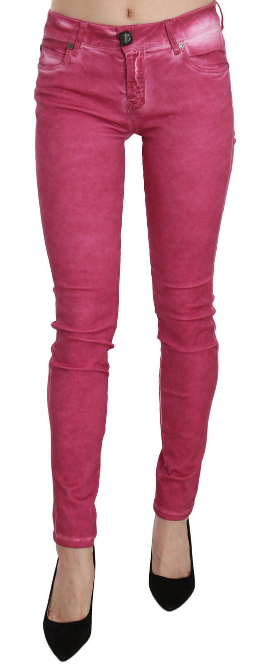 Dolce & Gabbana Chic Pink Mid Waist Skinny Pants