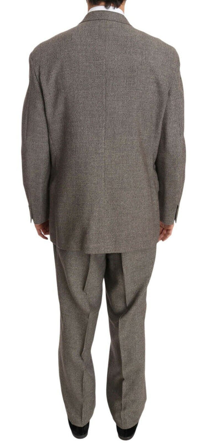 Fendi Brown Wool Regular Single  Breasted Suit