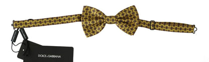 Dolce & Gabbana Elegant Yellow Silk Bow Tie