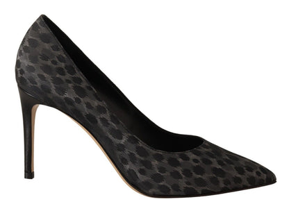 حذاء صوفيا أنيق بطبعة جلد الفهد باللون الأسود