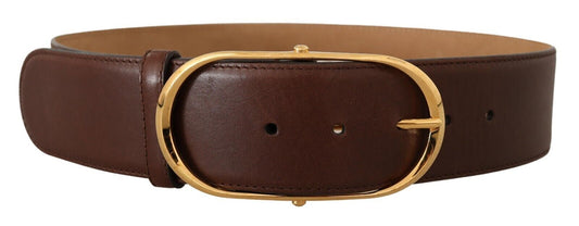 Dolce & Gabbana Elegant Oval Buckle Leather Belt