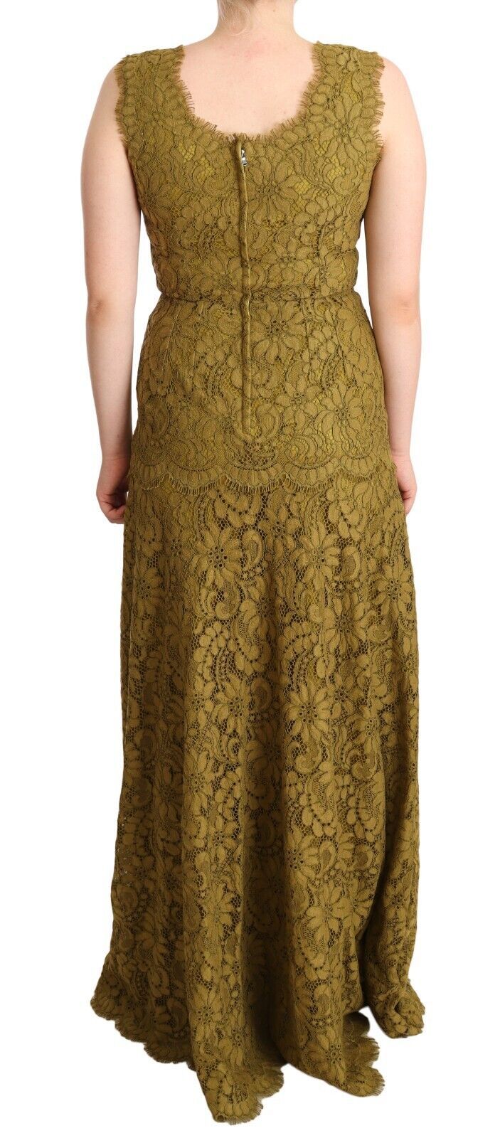 Dolce & Gabbana Elegant Lace Floor-Length Sleeveless Gown
