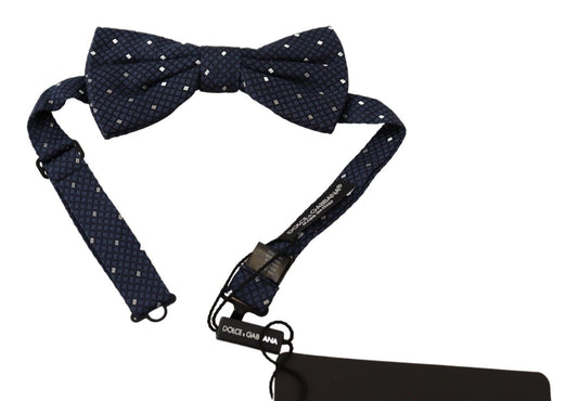 Dolce & Gabbana Elegant Silk Bow Tie in Dark Blue