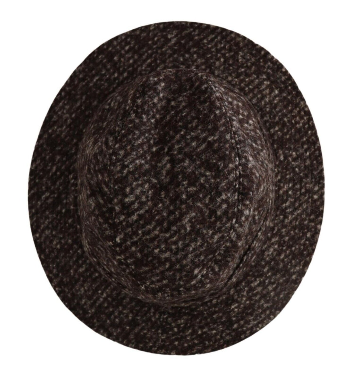 Dolce & Gabbana Elegant Gray Tweed Wide Brim Hat