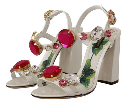 Dolce & Gabbana Keira Crystal-Embellished Ankle Strap Heels