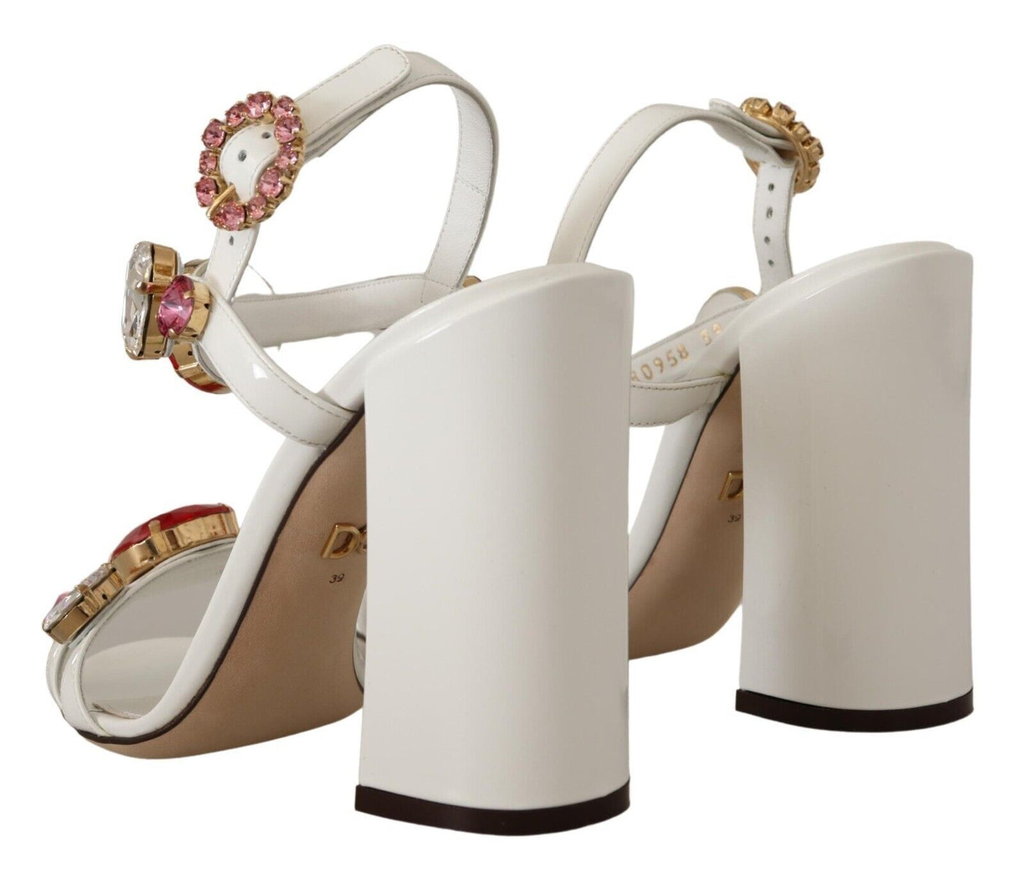 Dolce & Gabbana Keira Crystal-Embellished Ankle Strap Heels