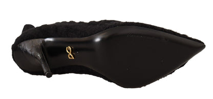 دولتشي آند غابانا أحذية جورب أنيقة قابلة للتمدد باللون الأسود
