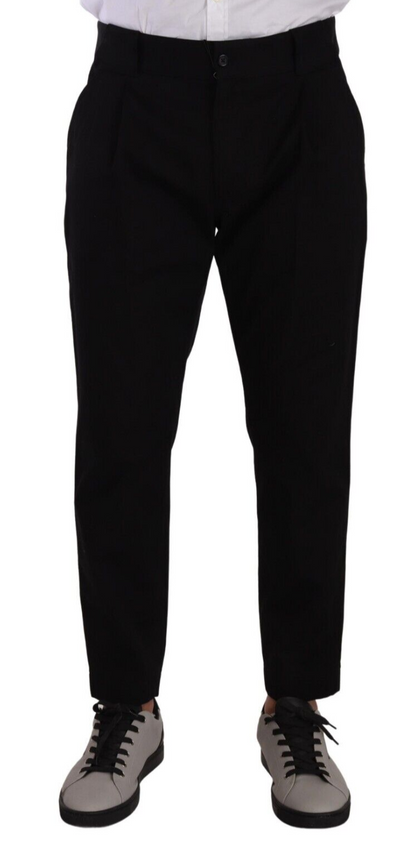 Dolce & Gabbana Black Cotton Stretch Chinos Trouser Jeans