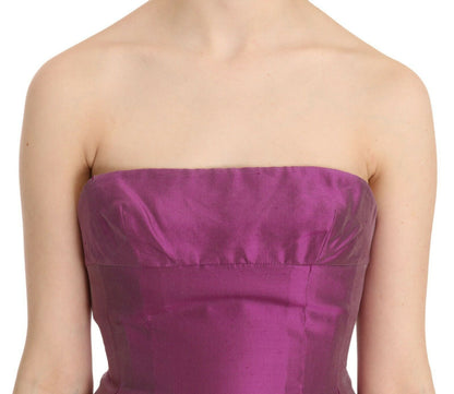 Ermanno Scervino Pink Halter Backless Midi Plain Dress