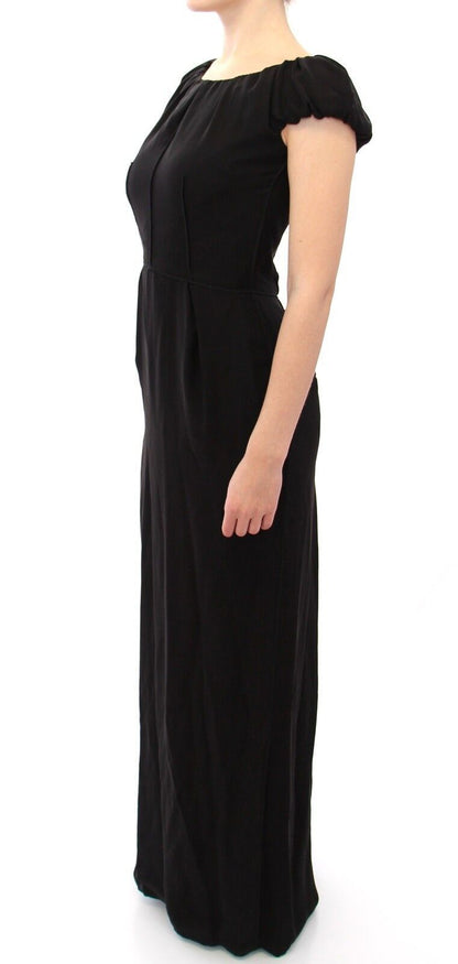 Dolce & Gabbana Elegant Silk Shortsleeved Evening Gown