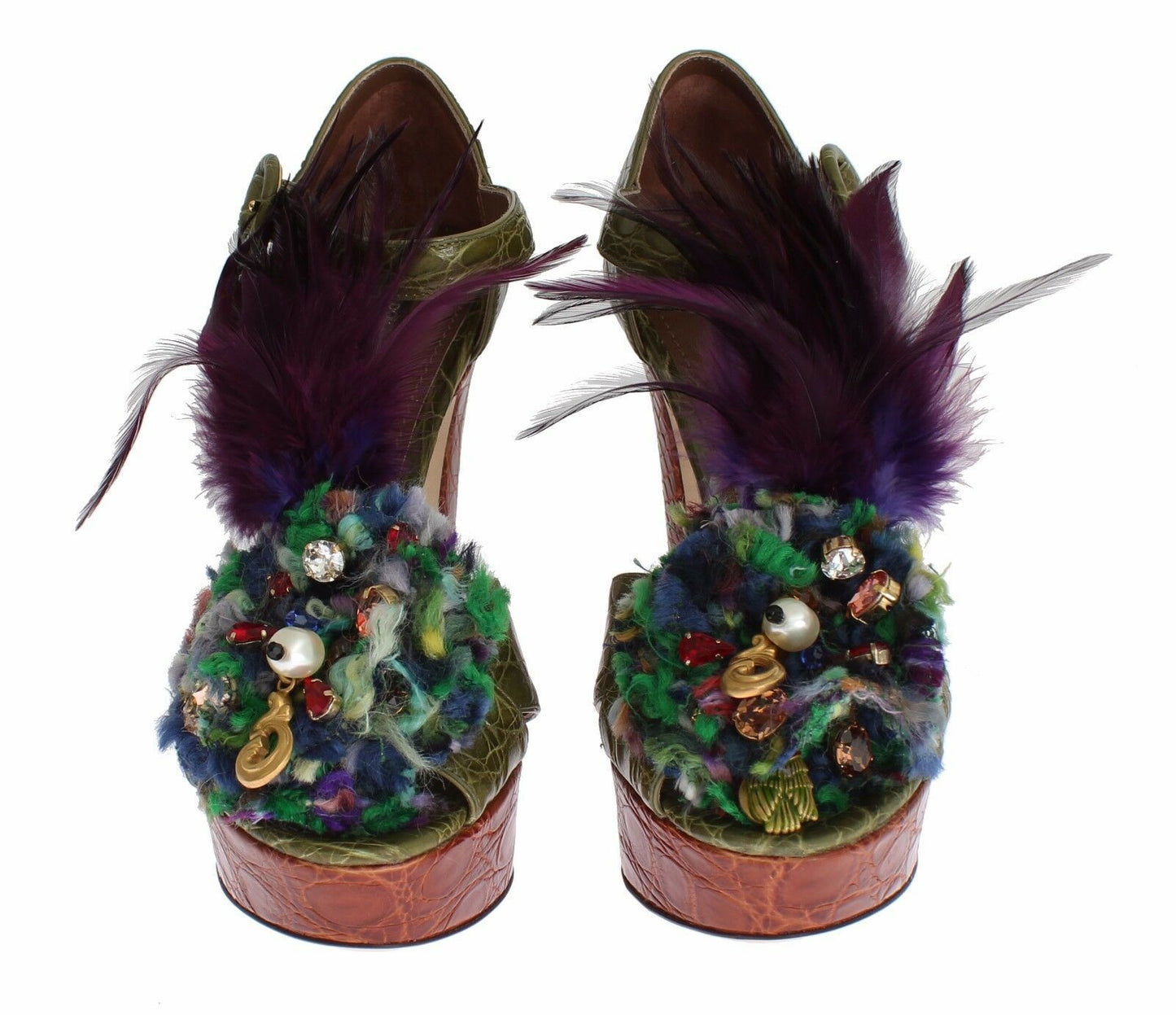 Dolce & Gabbana Crystal Enchanted Ankle Strap Sandals