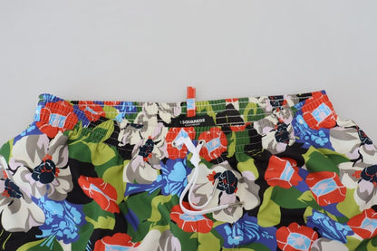 Dsquared² Multicolor Floral Print Swim Shorts