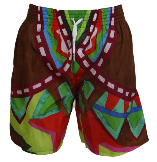 Dsquared² Multicolor Print Swim Shorts Boxer Style