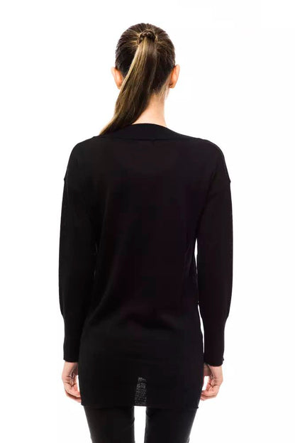 Montana Blu Elegant V-Neck Wool-Blend Designer Sweater