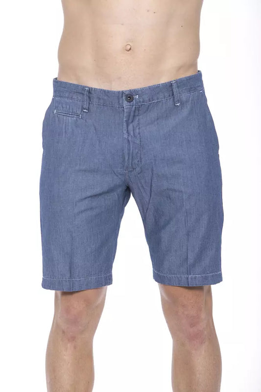 Armata Di Mare Chic Blue Cotton Bermuda Shorts for Men
