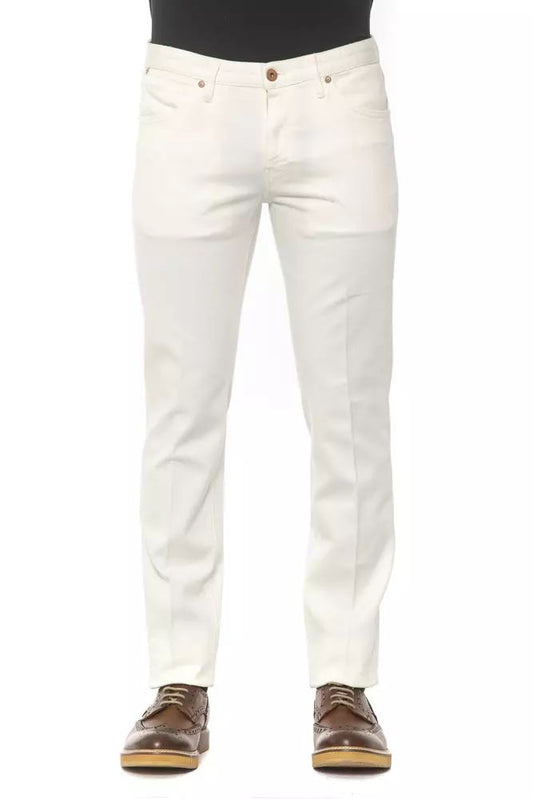 PT Torino Chic Super Slim White Men's Trousers