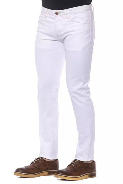 PT Torino White Cotton Jeans & Pant