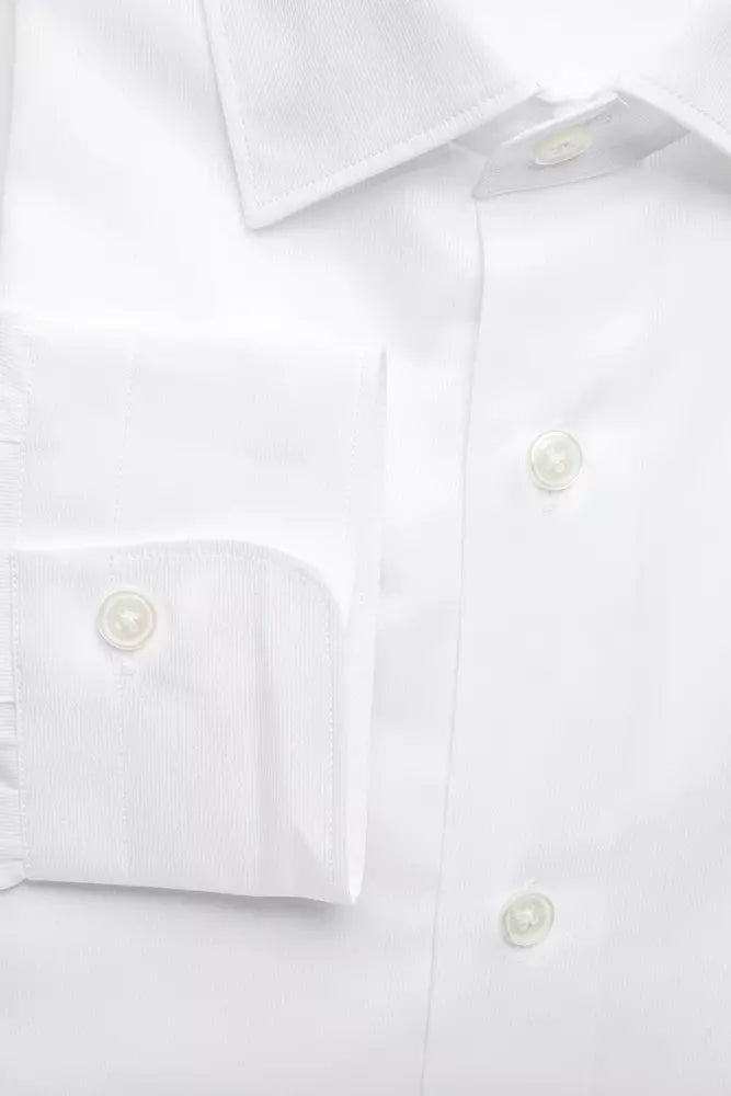 Robert Friedman Elegant Medium Slim Collar White Shirt