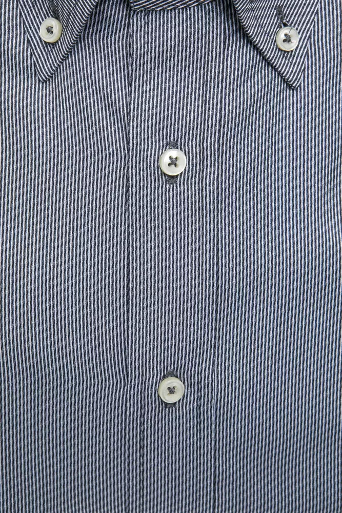 Robert Friedman Classic Blue Cotton Button Down Shirt