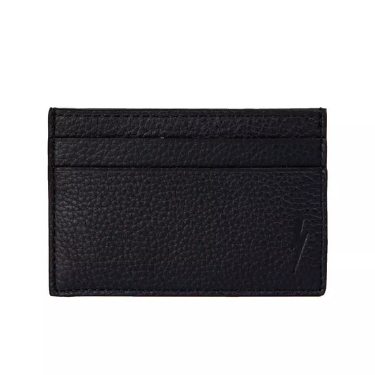 Neil Barrett Sleek Black Leather Card Holder Wallet