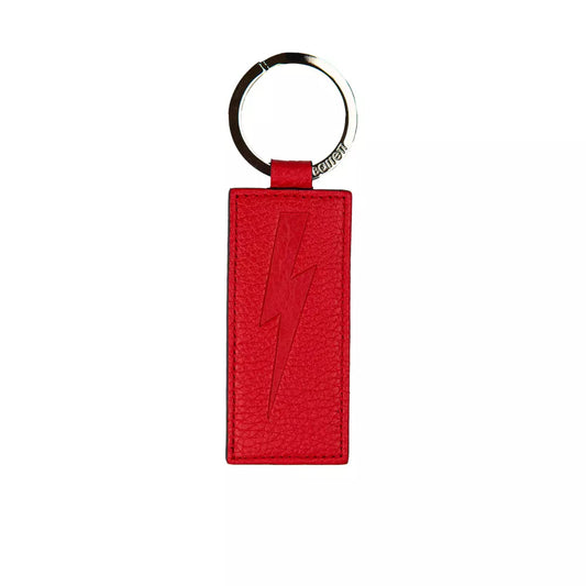 Neil Barrett Chic Red Leather Keychain for Men