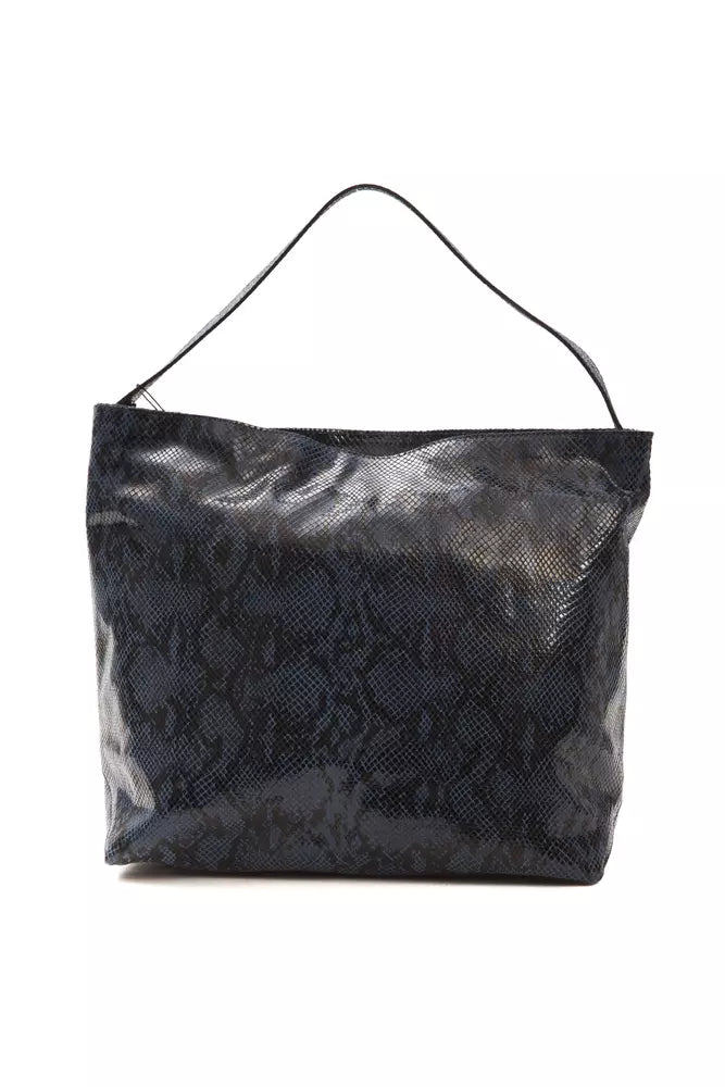 Pompei Donatella Blue Leather Shoulder Bag