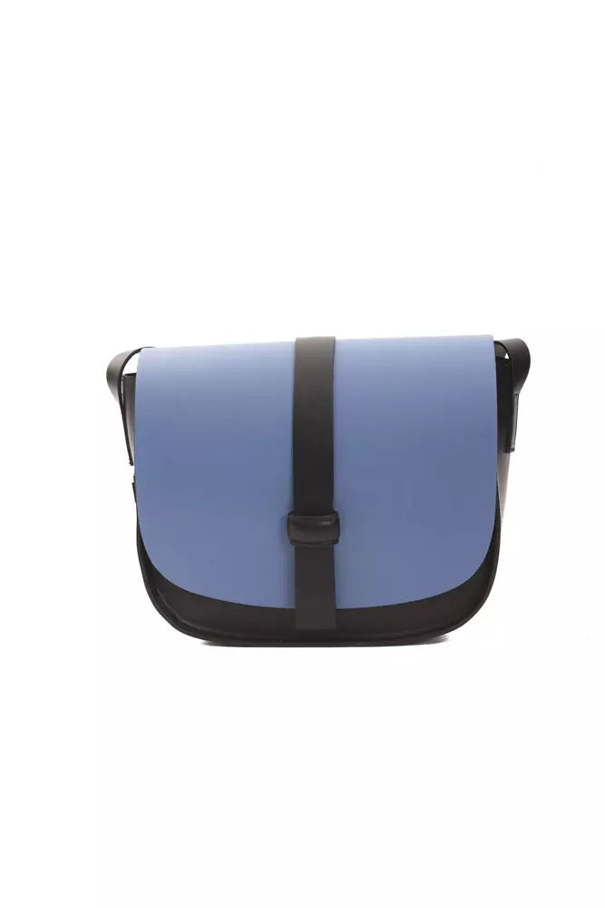 Pompei Donatella Elegant Blue Leather Crossbody Bag