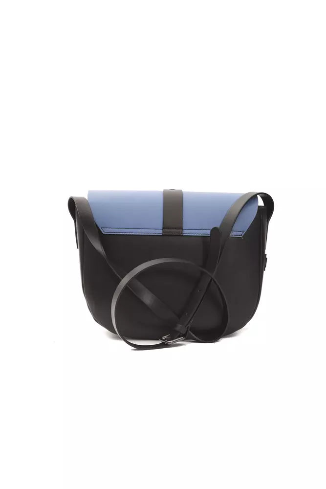 Pompei Donatella Elegant Blue Leather Crossbody Bag