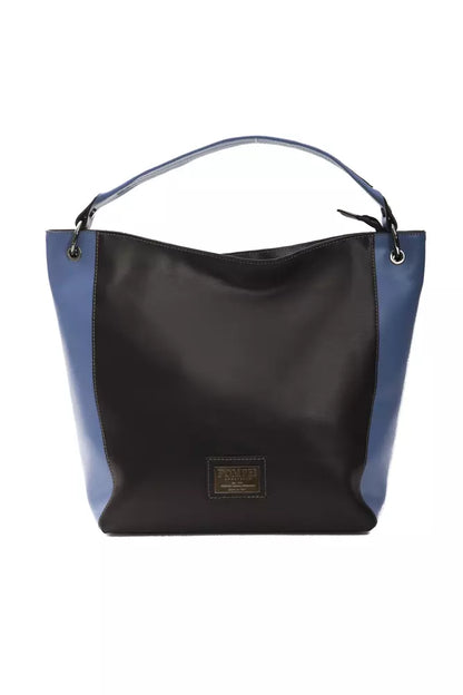 Pompei Donatella Black Leather Shoulder Bag