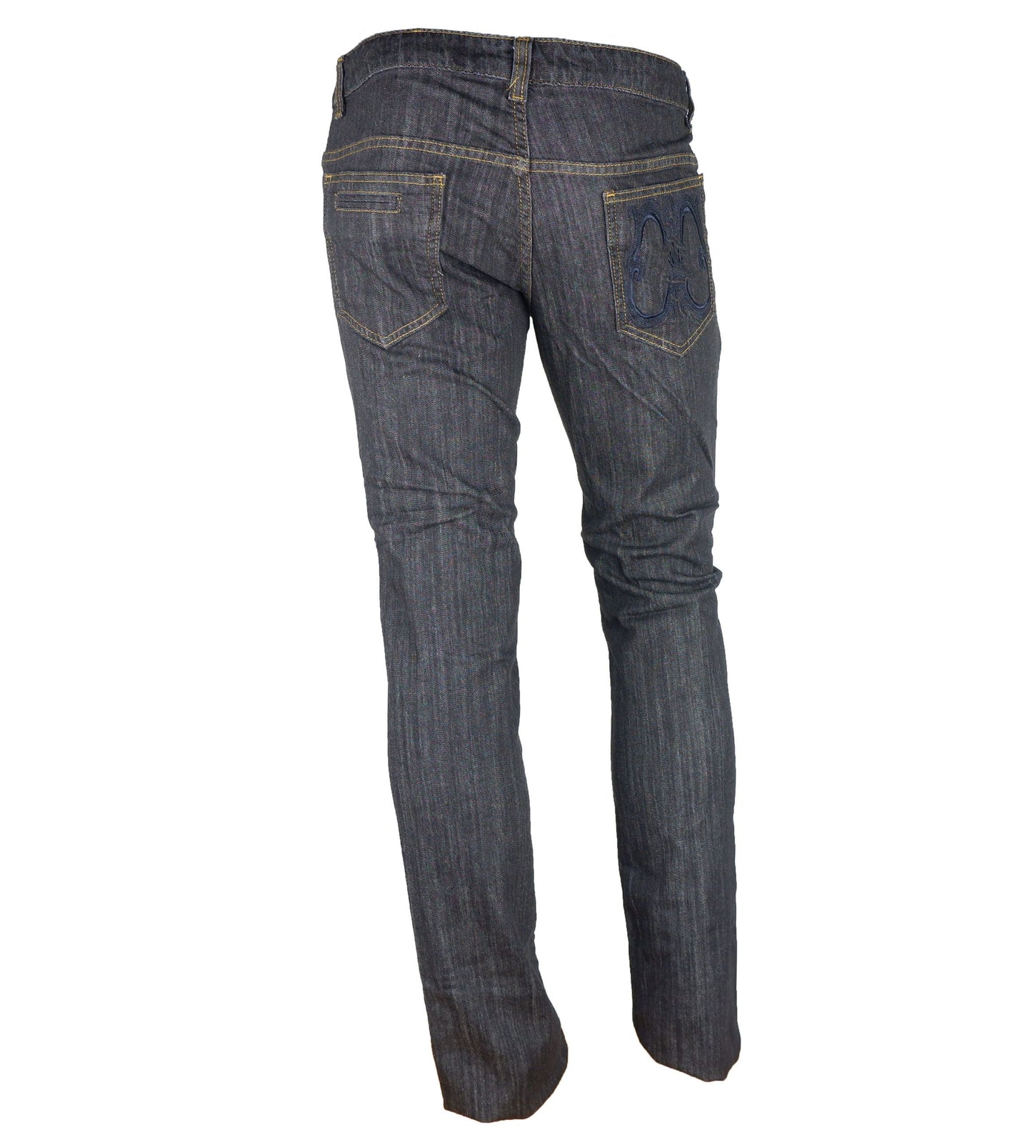 Cavalli Class Gray Cotton Jeans & Pant