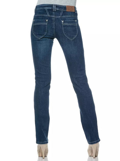 Ungaro Fever Chic Blue Cotton-Regular Fit Fever Jeans
